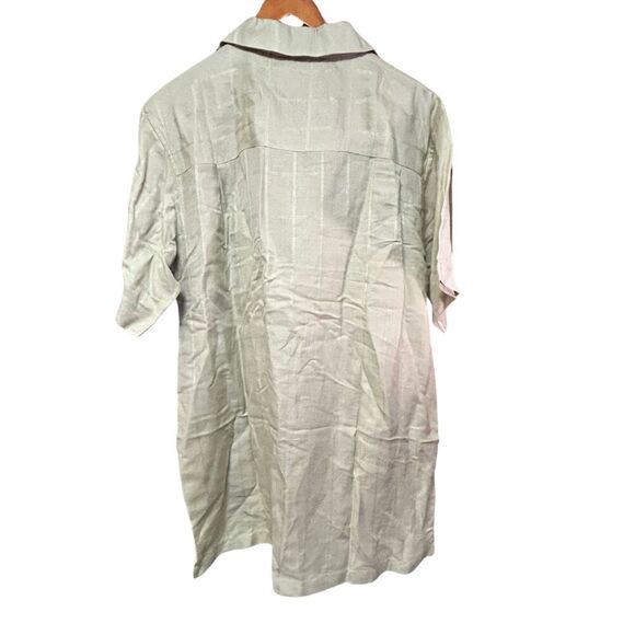 Sedgefield Linen Rayon Striped Short Sleeve Shirt Large - Picture 3 of 13